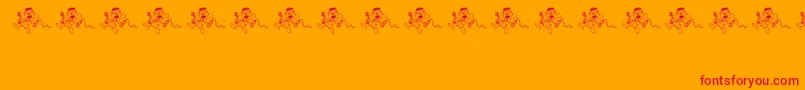フォントOhno – オレンジの背景に赤い文字