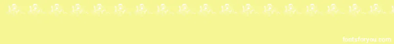 Czcionka Ohno – białe czcionki na żółtym tle
