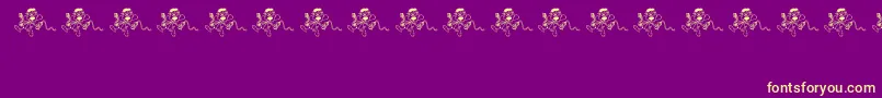 フォントOhno – 紫の背景に黄色のフォント