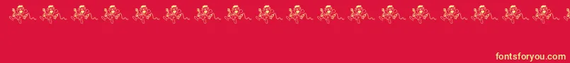 Czcionka Ohno – żółte czcionki na czerwonym tle