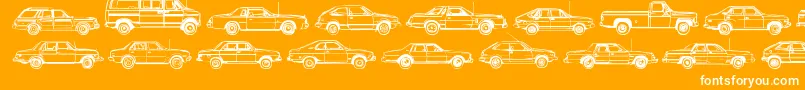 oil crisis a Font – White Fonts on Orange Background