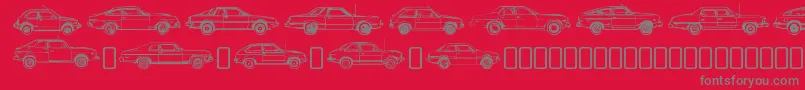 oil crisis b Font – Gray Fonts on Red Background