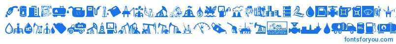 fuente Oil Icons – Fuentes Azules Sobre Fondo Blanco