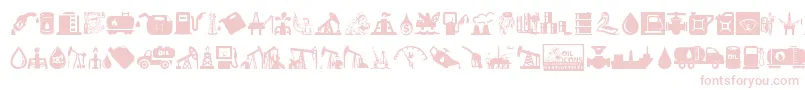 Oil Icons Font – Pink Fonts on White Background