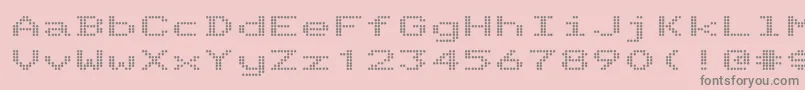 フォントTelidonex ffy – ピンクの背景に灰色の文字