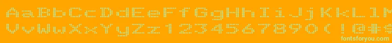 Telidonex ffy Font – Green Fonts on Orange Background