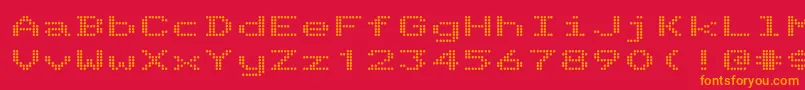 Telidonex ffy Font – Orange Fonts on Red Background