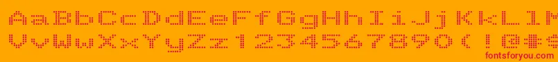 Telidonex ffy Font – Red Fonts on Orange Background