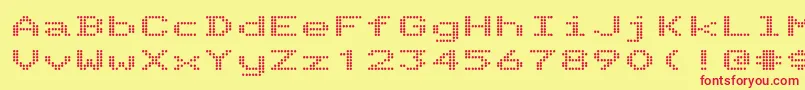 Telidonex ffy Font – Red Fonts on Yellow Background