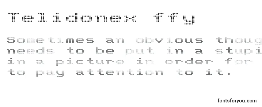 Review of the Telidonex ffy Font