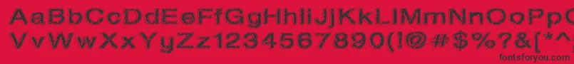 Oil On The Water Font – Black Fonts on Red Background