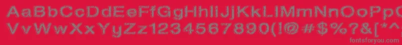 Oil On The Water Font – Gray Fonts on Red Background