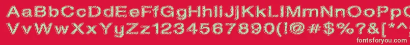 Oil On The Water Font – Green Fonts on Red Background