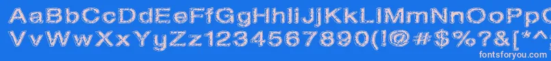 Oil On The Water Font – Pink Fonts on Blue Background