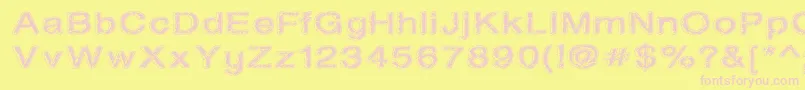 Oil On The Water Font – Pink Fonts on Yellow Background