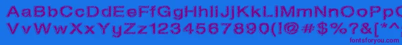 Oil On The Water Font – Purple Fonts on Blue Background