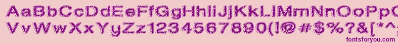 Oil On The Water Font – Purple Fonts on Pink Background
