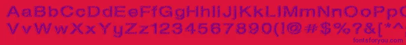 Oil On The Water Font – Purple Fonts on Red Background