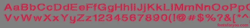Oil On The Water Font – Red Fonts on Gray Background