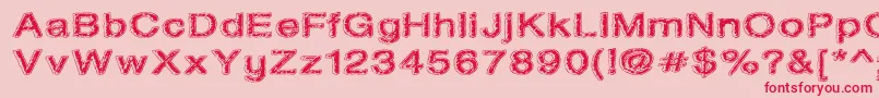 Oil On The Water Font – Red Fonts on Pink Background