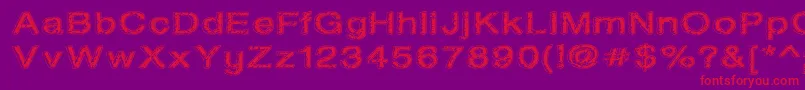 Oil On The Water Font – Red Fonts on Purple Background