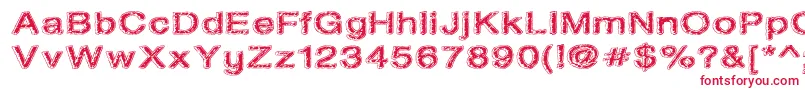 Oil On The Water Font – Red Fonts on White Background