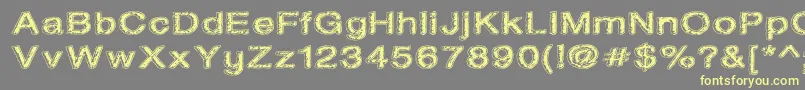 Oil On The Water Font – Yellow Fonts on Gray Background