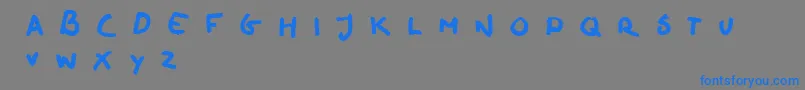 oilhand-Schriftart – Blaue Schriften auf grauem Hintergrund