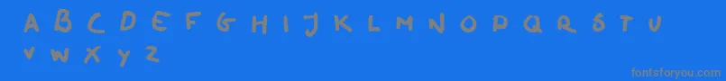 oilhand Font – Gray Fonts on Blue Background