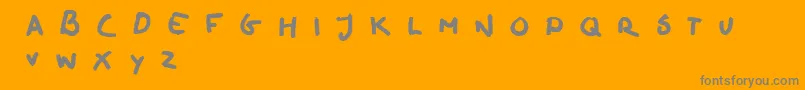 oilhand Font – Gray Fonts on Orange Background