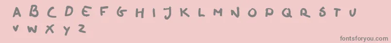 oilhand-Schriftart – Graue Schriften auf rosa Hintergrund