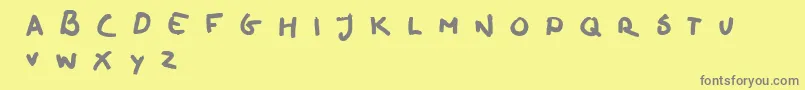 oilhand Font – Gray Fonts on Yellow Background