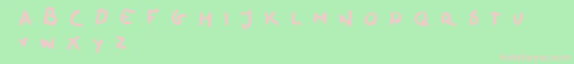 oilhand Font – Pink Fonts on Green Background