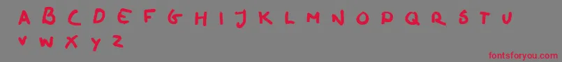 oilhand Font – Red Fonts on Gray Background
