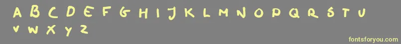 oilhand Font – Yellow Fonts on Gray Background