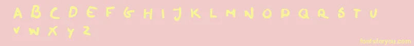 oilhand Font – Yellow Fonts on Pink Background