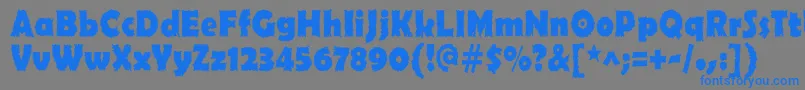 Ojovanic Bold Font – Blue Fonts on Gray Background