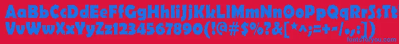 Ojovanic Bold Font – Blue Fonts on Red Background