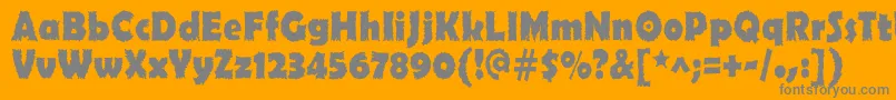 Ojovanic Bold Font – Gray Fonts on Orange Background