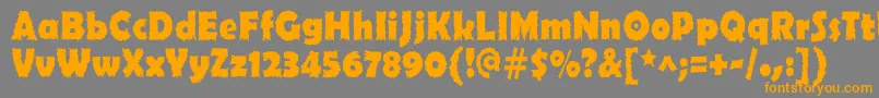 Ojovanic Bold Font – Orange Fonts on Gray Background