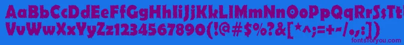 Ojovanic Bold Font – Purple Fonts on Blue Background