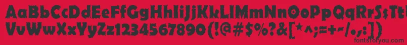 Ojovanic Bold Font – Black Fonts on Red Background
