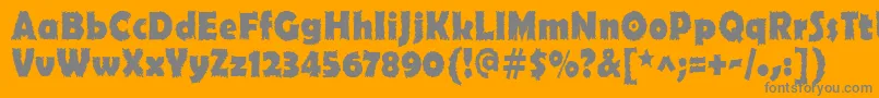 Ojovanic Bold Font – Gray Fonts on Orange Background