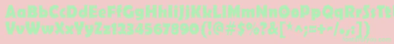 Ojovanic Bold Font – Green Fonts on Pink Background