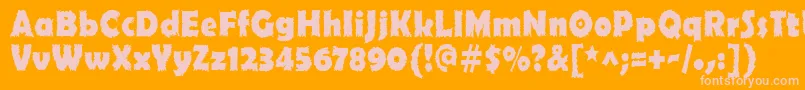 Ojovanic Bold Font – Pink Fonts on Orange Background