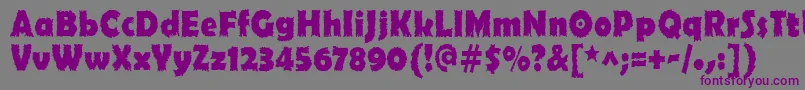 Ojovanic Bold Font – Purple Fonts on Gray Background