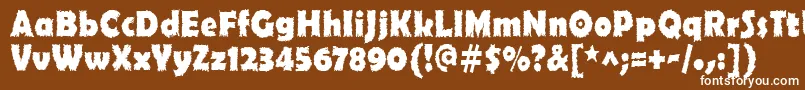 Ojovanic Bold-fontti – valkoiset fontit ruskealla taustalla