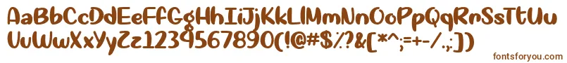 Okay Again   Font – Brown Fonts on White Background