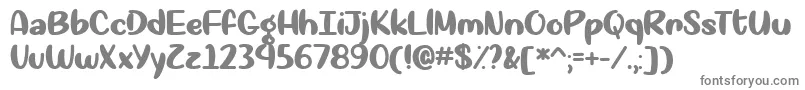 フォントOkay Again   – 白い背景に灰色の文字