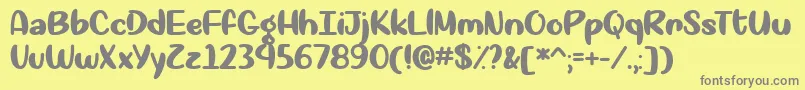 フォントOkay Again   – 黄色の背景に灰色の文字